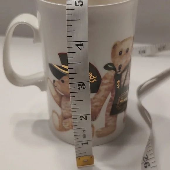 Vintage Harrods White Teddy Bear  Fine Bone China Mug Gold script 4 3/4” H - Picture 7 of 10